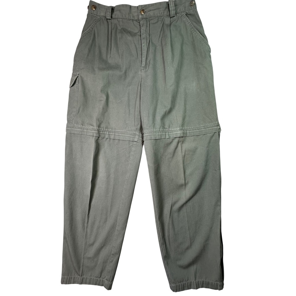 TravelSmith Convertible Cargo Pants Hiking Outdoor Olive Green Size 12 Womens